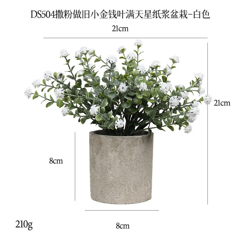 Ds504-gray e bianco gypsophila cilindrico
