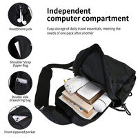 Heren Casual Mode Borsttas Pack Custom Logo Merken Waterdichte Sling Schouder Multifunctionele Crossbody Messenger Bag Sport