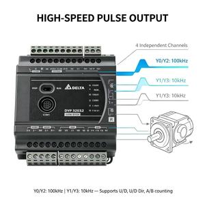 Delta DVP32ES200T PLC 16DI 16DO Transistor 16K Pas 100kHz Impulsion RS-232/485 pour l'automatisation - Product Image 4