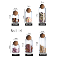 Pot de stockage des aliments en verre à haute teneur en borosilicate couvercle en bambou résistant à la chaleur écologique Style de conception minimaliste pour une utilisation en cuisine