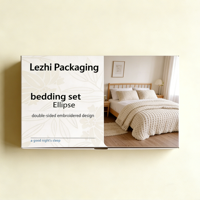 Boîte d'emballage personnalisée pour draps et taies d'oreiller avec logo, boîte de rangement en papier pour literie et oreillers avec couvercle coulissant