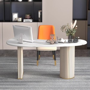 Lichte Luxe Speciaal Gevormde Designer Kantoorcomputerbureau Schoonheidssalon Receptie Spreekkamer Spreektafel - Product Image 3