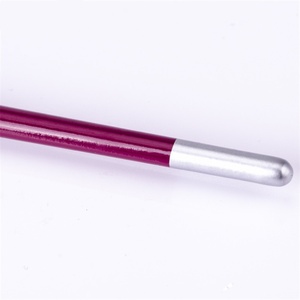 Pinceau de nail art en nylon à manche rouge, pointe ronde, lame ronde, virole sertie, pointe argentée - Product Image 5