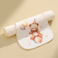 Serviette de dos en gaze de coton pur absorbant la transpiration pour garçons et filles de maternelle, motif animalier de dessin animé, pour enfants de 3 à 8 ans