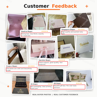 Boîte d'emballage rigide pliable avec logo personnalisé et doublure en satin pour extensions de cheveux, perruques et mèches.