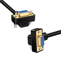 Kabel VGA Female ke Female Definisi Tinggi untuk Komputer, TV, Proyektor, Kabel Koneksi Data Video