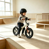 Vélo d'équilibre pour enfants KXS, roues en nylon de 12 pouces, cadre en acier, capacité de charge de 80 kg, sans amortisseur arrière