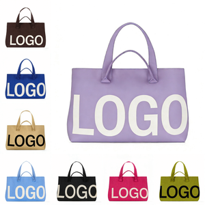 Bolsa de Mano de Color Sólido, Bolsa de Compras de Color Puro, Bolsa de Mano Personalizada, Bolsa de Mano con Asa, Cierre de Cremallera - Product Image 1