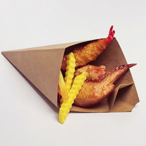 Boîte en forme de cône en carton jetable personnalisé pour fête cuite au four avec croustilles cuites - Product Image 2