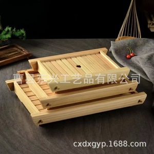 Bandeja de sushi de bambú estilo japonés Dx, de madera maciza, tamaño personalizable, para servir mariscos y sashimi. - Product Image 4