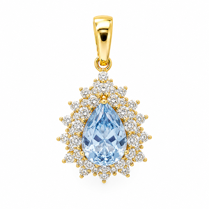 Joyería UM, Plata 925, Oro, Piedras Preciosas de Color Cultivadas en Laboratorio, Colgante Corona de Flores, Certificado NGTC, Unisex, Regalo de Aniversario o para Uso Diario - Product Image 3