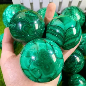 Wholesale High Quality Natural Crystals Quartz Malachite Sphere Crystal Crafts For Decoration