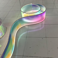 Rubans LED RGB Lumineux ZKAI en Promotion pour Décoration de Plafond de Mariage et Fêtes, Bande Lumineuse Colorée, Draperie Transparente
