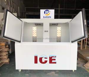<span class=keywords><strong>2</strong></span> portas inclinadas Posto de gasolina Outdoor ice merchandiser/caixa de gelo refrigerador Ensacado gelo armazenamento bin <span class=keywords><strong>freezer</strong></span> - Product Image 2