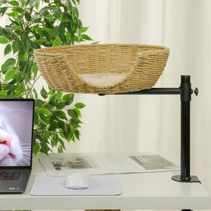 Cama de mesa para gatos ajustable en altura de fábrica con soporte elevado de metal giratorio para gatos - Product Image 2