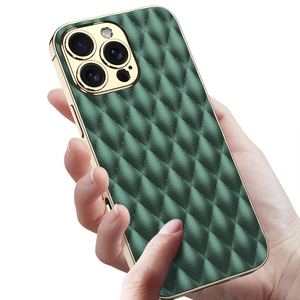 เคสโทรศัพท์หรูหราลายทอเคลือบ PU แบบบางพิเศษ เป็นมิตรกับสิ่งแวดล้อม สำหรับ iPhone 15/16/17 Pro Max ลดราคาสุดคุ้ม - Product Image 1
