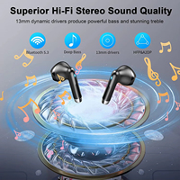 HE050A 360 Effet Sonore Surround TWS ANC Écouteurs Annulation du Bruit TWS Casque Affichage LED HiFi Stéréo Écouteur