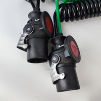 Nuevo Cable Eléctrico Espiral de Seguridad Europeo para Remolque, Siete Núcleos, 5 Núcleos, 7 Pines, ABS/EBS, Conector Protector de Resorte de 7 Vías