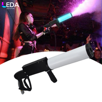 LEDA Hot Party Idea CO2 Jet Gun Wedding Stage DJ Atmosphere Machine Handheld RGB Light Smoke Fog CO2 Spray Gun