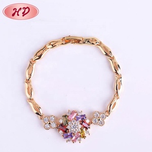กำไลข้อมือเซอร์โคเนียสไตล์คิวบาเรียบง่ายสำหรับสาวๆ - Product Image 1