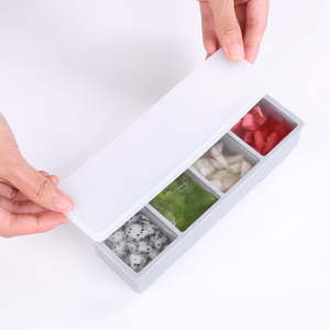 <span class=keywords><strong>Mini</strong></span> bandejas de silicona para cubitos de hielo con tapa, molde de plástico portátil personalizado, venta al por mayor, 2021 - Product Image 3