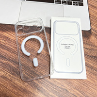 Coque de téléphone transparente en acrylique magnétique pour iPhone 17 Pro Max