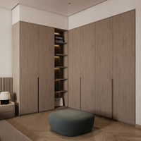 Armoire et penderie intégrées en panneaux de paille écologiques, personnalisables en usine, style minimaliste, pour chambre d'enfant