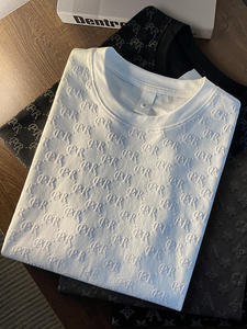 T-shirt <span class=keywords><strong>Bianca</strong></span> di Alta Qualità a Collo Tondo e Maniche Corte per Uomo, Nuova Tendenza Estate 2025, Top Casual a Mezza Manica - Product Image 4
