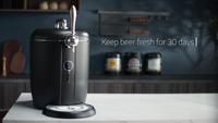Mini distributeur de bière artisanale 6L avec robinet en acier inoxydable et poignée métallique haut de gamme pour bière