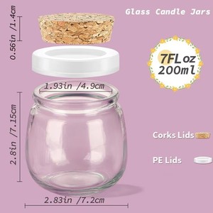 ขวดแก้ว100มล. 150มล. 200มล. พร้อมจุกพลาสติกฝาโลหะสำหรับนมคัสตาร์ดพุดดิ้งน้ำผลไม้อื่นๆจำหน่ายโดยโรงงาน - Product Image 6