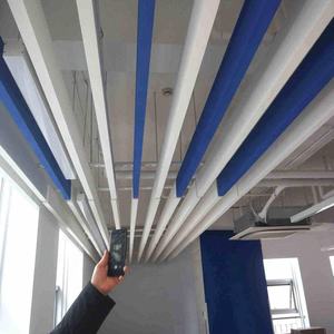 Barato decorativo ignífugo fibra de vidrio lana aislamiento acústico Panel de techo Panel acústico suspendido buena tira deflectores - Product Image 5