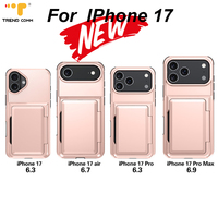 Nouvelle coque de téléphone 2-en-1 en TPU et PC colorée 2026 pour iPhone 12 13 14 15 16 17 Pro Max avec porte-cartes et fonction portefeuille