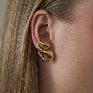 Gemnel Sade 925 orecchini pendenti placcati in oro o rodiato, eleganti orecchini pendenti leggeri - Product Image 3