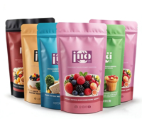 Sachet en aluminium refermable et déchirable en plastique souple pour 3,5 g de bonbons gélifiés comestibles