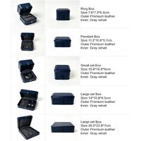 Coffret à bijoux en cuir PU de qualité supérieure avec insert en velours gris, boîte cadeau pour ranger bagues, colliers, boucles d'oreilles et bracelets