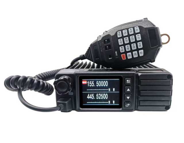 MYT Wholesale 50W VHF Car Radio 12V/24V Long Distance Intercom 9800 Radio 136-174/400-470MHz 0-50km Range Large LCD Display
