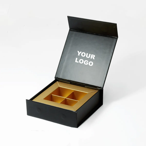 กล่องของขวัญช็อกโกแลตสุดหรูแบบกำหนดเองพร้อมโลโก้  ทำจากกระดาษแข็งย่อยสลายได้ สำหรับบรรจุช็อกโกแลตแท่ง ขายส่ง พร้อมตัวแบ่งช่อง - Product Image 2