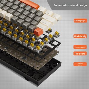 Clavier mécanique filaire Crack <span class=keywords><strong>K780</strong></span> pour e-sport, 87 touches, mélange de couleurs, hot-swap, RGB personnalisable, étanche, pour gaming transfrontalier - Product Image 4