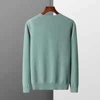 Pull en laine tricoté à col en V pour homme, personnalisé avec logo, épais, chaud, décontracté, pour l'hiver, vente en gros, OEM