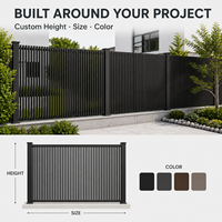 Panneaux de clôture verticaux en aluminium thermolaqué anti-UV de qualité supérieure pour villas côtières, jardins et terrains