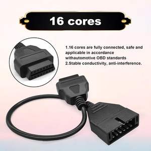 OBD2 OBD1 GM محول 12 دبوس OBD1 16 دبوس OBD2 الماسح الضوئي أداة تشخيص أعطال النحاس موصل كابل بديل للسيارات شعبية - Product Image 5