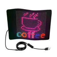 Lumière LED d'expression pour vitre arrière, programmable par application, écran LED flexible, affichage d'émoticônes clignotantes, autocollant électronique pour vitre