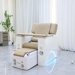 Fauteuil de manucure et pédicure de luxe moderne de style européen, mobilier de salon de beauté avec table de massage et bassin pour les salons de beauté - Product Image 4