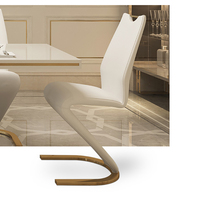 Meubles modernes de haute qualité, ensemble de salle à manger avec 6 chaises, table carrée, table à manger en verre et placage MDF