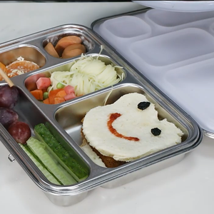 2022 Aohea ช่องสแตนเลส Bento กล่องอาหารกลางวันรั่วกล่องเบนโตะ - Product Image 2