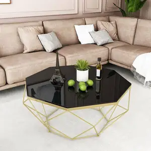 현대 간단한 북유럽 거실 패션 아트 성격 새로운 디자인 유리 대리석 커피 테이블