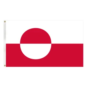 3x5FT Polyester Cheap Price Greenland Country flag and National Flag With Two Grommets