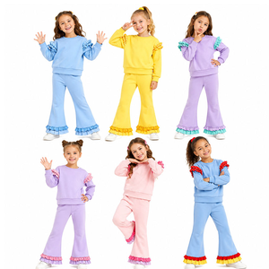 Conjuntos de Moda para Niñas, Blusa con Estampado de Princesa y Pantalones con Volantes, Ropa para Hermanas al por Mayor, Fábrica de Ropa Infantil - Product Image 5