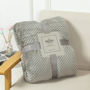 Sang Trọng Hai Lớp 100% Polyester Giả Thỏ Lông Thú Chăn Siêu Mềm Vòng Tròn Chia Bong Bóng Cho Văn Phòng Năm-Sofa Bìa Cho Mùa Đông - Product Image 2