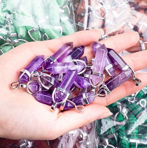 Vendita all'Ingrosso Gioielli Vintage di Alta Qualità in Lotti Pietre Semipreziose Naturali Quarzo Rosa Ciondolo per Collana Esagonale a Punta di Cristallo Terapeutico - Product Image 6